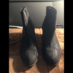 Black Glitter booties